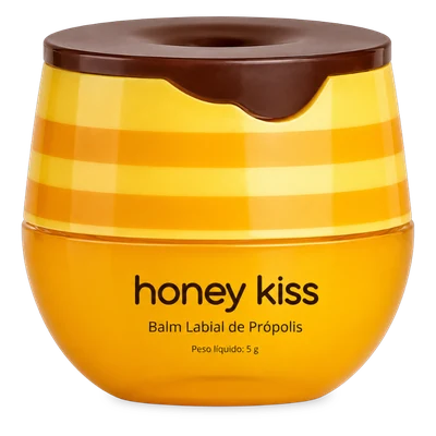 Pote do balm labial HoneyKiss sabor Mel